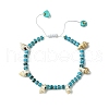 Natural Magnesite & Synthetic Turquoise Bead Charm Bracelets BJEW-JB11517-01-2