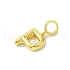Rack Plating Brass with ABS Plastic Pearl European Dangle Charms KK-G501-02P-G-2