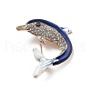 Marine Organism Alloy Rhinestone Brooches JEWB-Z034-03G-03-1