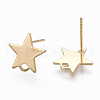 Brass Stud Earring Findings KK-S348-352-2