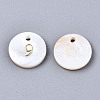 Natural Freshwater Shell Charms SHEL-Q023-09-2