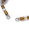 Natural Tiger Eye Chips & Handmade Seed Beads Bracelet Making AJEW-MZ00001-02-2