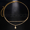 Alloy Full Crystal Rhinestone Teardrop Charm Double Layer Waist Chain WG7517E-03-1