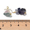 Natural Fluorite Pendants KK-P242-31G-08-3