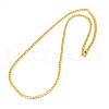 304 Stainless Steel Curb Chain/Twisted Chain Necklace Making STAS-A028-N108G-1