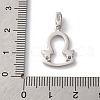 925 Sterling Silver Micro Pave Clear Cubic Zirconia Pendants STER-H117-01P-07-3