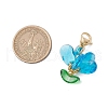 Flower Glass Pendant Decorations HJEW-MZ00263-3