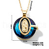 Vintage Sparkling Rhinestone Virgin Mary Pendant Necklaces CB5429-8-1