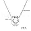 Stainless Steel Horseshoe Pendant Men's Necklaces DB4490-2-3