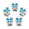 Alloy Enamel European Beads MPDL-T005-004B-RS-1