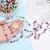 CHGCRAFT 5Pcs 5 Color Handmade Glass Pearl Beaded Chain AJEW-CA0003-32-3