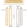 CHGCRAFT 40Pcs 2 Colors 304 Stainless Steel Pendants FIND-CA0009-48-2