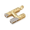 Brass Micro Pave Cubic Zirconia Pendants KK-B126-02G-H-2