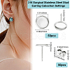 Beebeecraft 50Pcs 316 Surgical Stainless Steel Stud Earring Settings STAS-BBC0005-58C-2