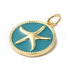 Rack Plating Brass Enamel Pendants X-KK-B092-19G-02-2