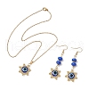 Glass & Resin Pendant Necklaces & Dangle Earrings Sets SJEW-MZ00009-2