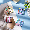 Rainbow Color Alloy Slider Buckles FIND-WH0112-76-5