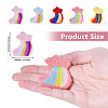 CHGCRAFT 5Pcs 5 Colors Handmade Felt Needle Felting Rainbow Star Ornaments DIY-CA0006-54-2