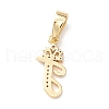 Eco-Friendly Brass Micro Pave Cubic Zirconia Pendants KK-K265-01G-T-2