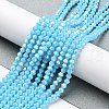 Opaque Solid Color Electroplate Glass Beads Strands GLAA-F029-P4mm-C12-4