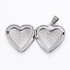 316 Stainless Steel Locket Pendants STAS-H389-25P-2