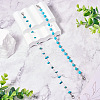 2Pcs 2 Styles Natural & Synthetic Turquoise Link Baseball Cap Chain AJEW-TAC00031-4