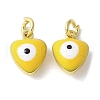 Brass Enamel Charms KK-S518-03E-G-1