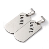 201 Stainless Steel Pendants STAS-Q342-48P-2