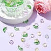 Spray Painted Transparent Glass Beads GLAA-YW0003-76-4
