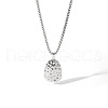 Stainless Steel Hammered Teardrop Pendant Necklaces for Women ZG3175-2-3