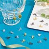 Unicraftale 64Pcs 4 Colors Flower Rack Plating Brass Filigree Bead Cap Bails KK-UN0002-89-5