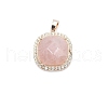 Natural Rose Quartz Faceted Pendants PW-WG81700-05-1