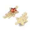 Rack Plating Alloy Acrylic Pendants PALLOY-S035-01G-A-2