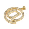 Brass Micro Pave Cubic Zirconia Pendants KK-S526-13G-C-2