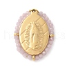 304 Stainless Steel Oval Embossed Jesus Pendants STAS-L022-490G-01-1