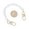 Natural Mixed Stone Chip & Round ABS Plastic Imitation Pearl Bag Extension Chains AJEW-BA00147-4