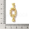 Rectangle Rack Plating Brass Micro Pave Clear Cubic Zirconia Fold Over Clasps KK-A225-04G-3