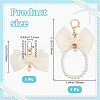 Beebeecraft 2Pcs 2 Styles Zinc Alloy with Plastic and Polyester Keychain KEYC-BBC0001-03-2