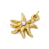 304 Stainless Steel Rhinestone Pendants STAS-E550-02G-2