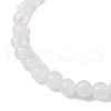 Natural Quartz Crystal Cube & Round Rock Crystal Beaded Stretch Bracelets BJEW-JB10807-01-4