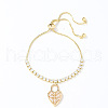 Clear Cubic Zirconia Slider Bracelet KX2809-4-1