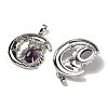 Natural Amethyst Pendants G-M434-03P-20-2