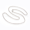 Anti-Tarnish Rhodium Plated 925 Sterling Silver Chain Necklaces STER-L059-12A-2
