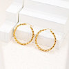Twisted Stainless Steel Hoop Earrings FD0196-3