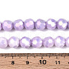 Electroplate Glass Beads Strands EGLA-T021-8mm-15-08-4