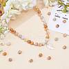 ARRICRAFT Frosted Natural Crazy Lace Agate Round Bead Strands G-AR0003-14-4
