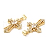 Brass Micro Pave Cubic Zirconia Pendants KK-M249-16G-01-2