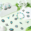SUNNYCLUE 16Pcs 8 Styles Synthetic Turquoise Pendants FIND-SC0009-10-4