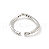 Brass Open Cuff Ring Components KK-G518-06P-02-2