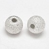 Round 925 Sterling Silver Textured Beads STER-F012-23D-1